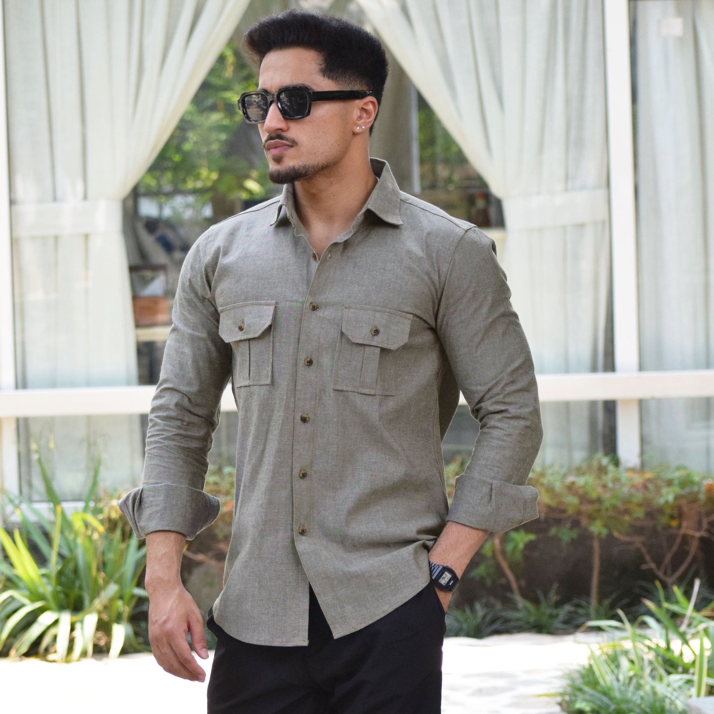 Cotton Mink Brown Casual Shirt