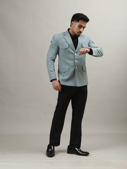 Mint Jade Green Colour Hunting Blazer