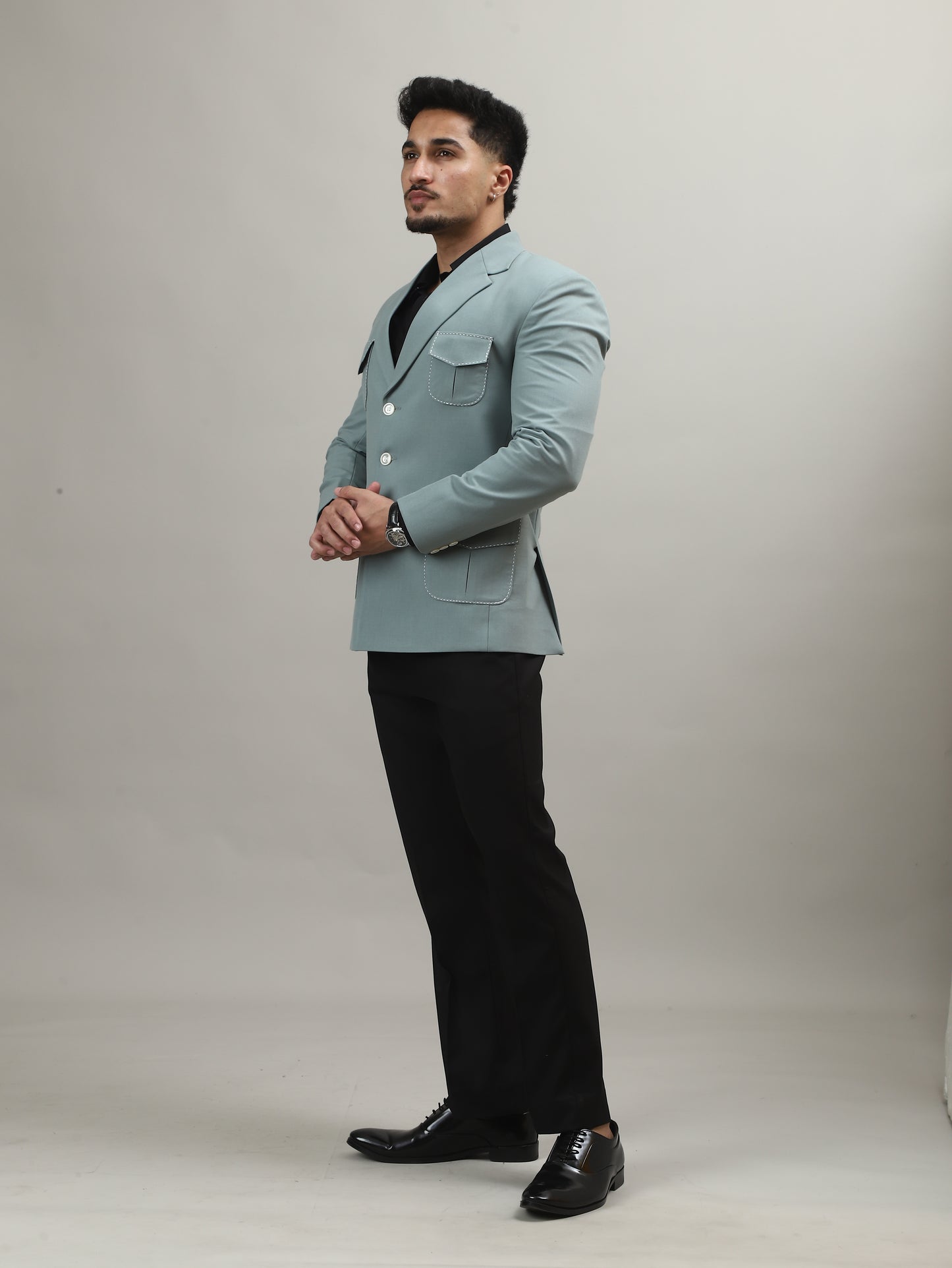 Mint Jade Green Colour Hunting Blazer