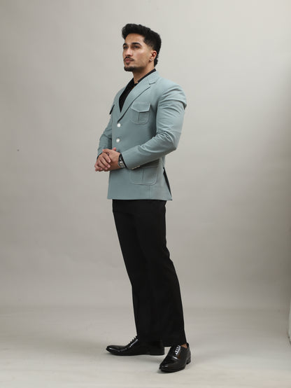 Mint Jade Green Colour Hunting Blazer
