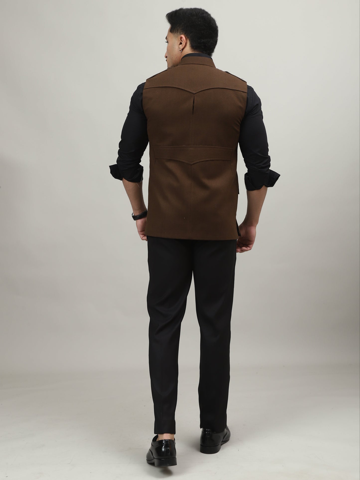 Coffee Brown Tweed Royale Semi-Hunting Jacket