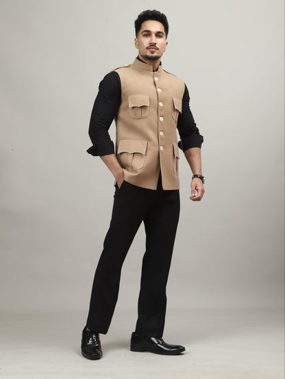 Sand Beige Tweed Royale Semi-Hunting Jacket