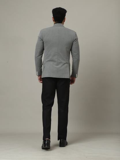 Soft Grey Premium Hunting Blazer with Contrast Pockets
