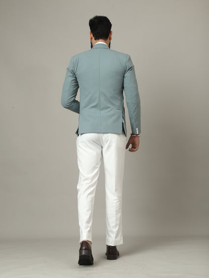 Mint Jade Premium Hunting Blazer with Contrast Pocket Detailing