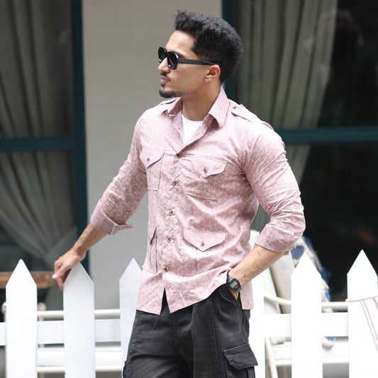 Jaipur Floral Print Hunting Style Shirt
