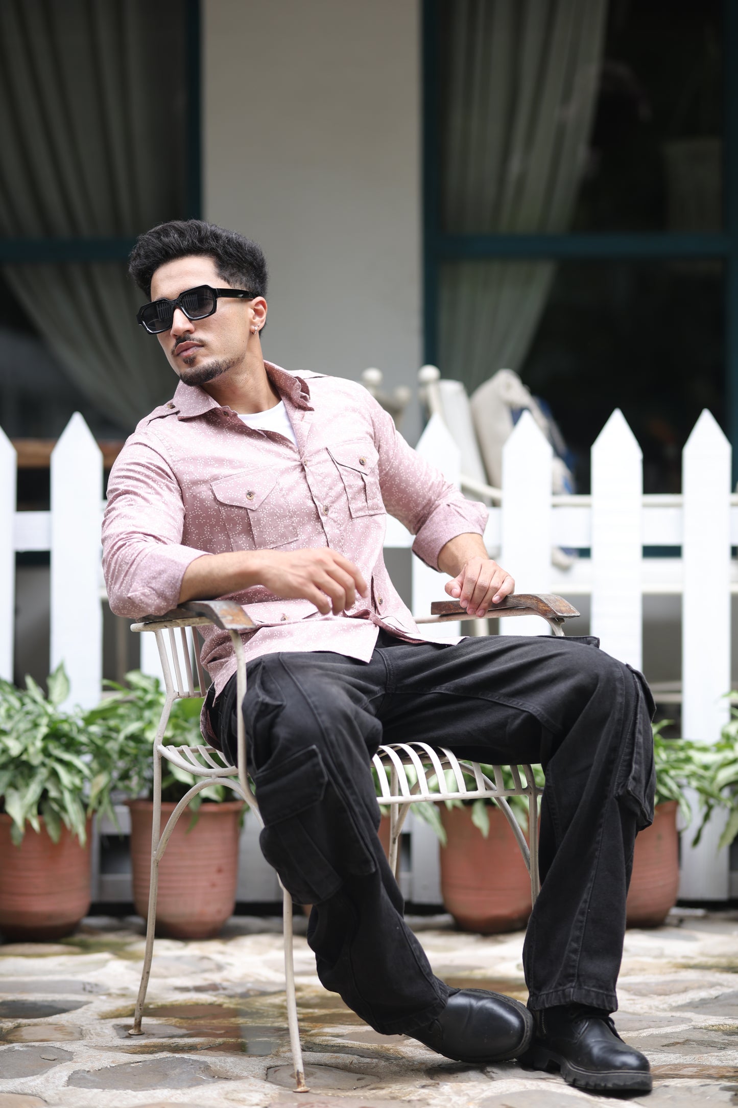 Jaipur Floral Print Hunting Style Shirt