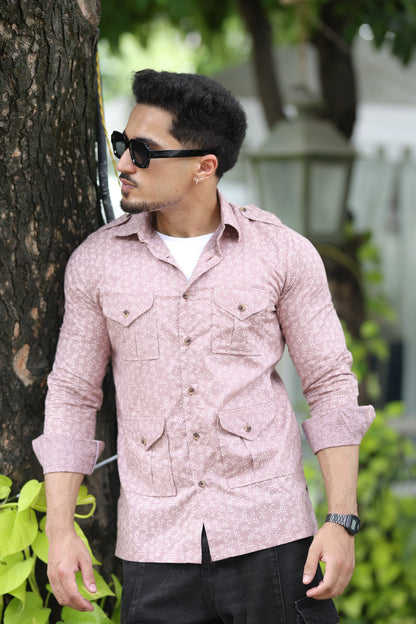 Jaipur Floral Print Hunting Style Shirt