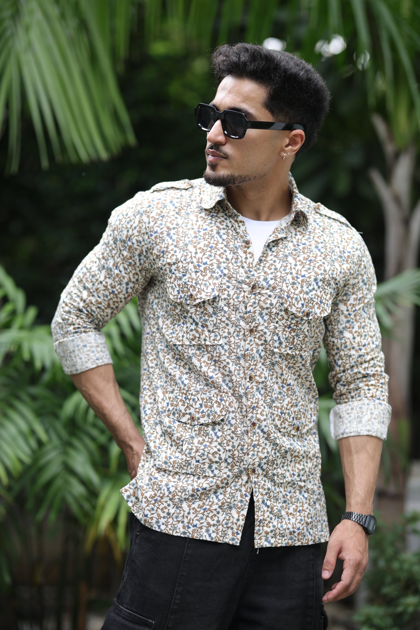 Off White Marwar Vine Hunting Shirt