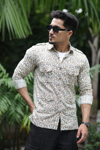 Off White Marwar Vine Hunting Shirt