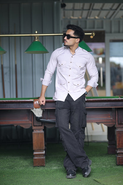 Steel Grey Sentinel Hunting Style Shirt