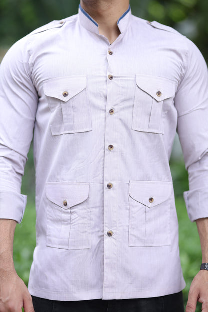 Steel Grey Sentinel Hunting Style Shirt