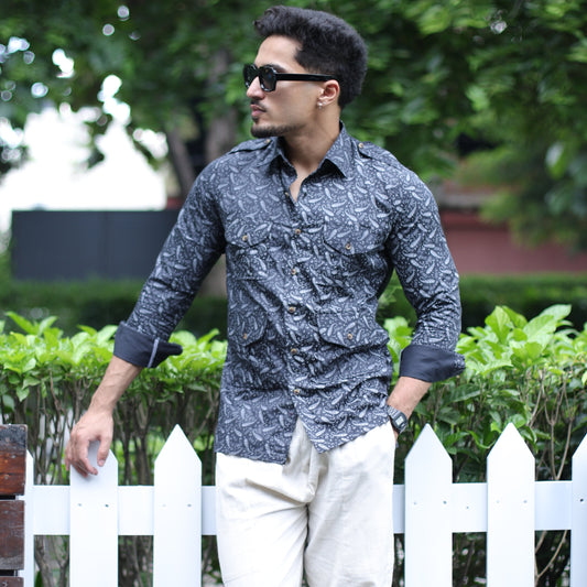 The Graphite Paisley Hunting Shirt