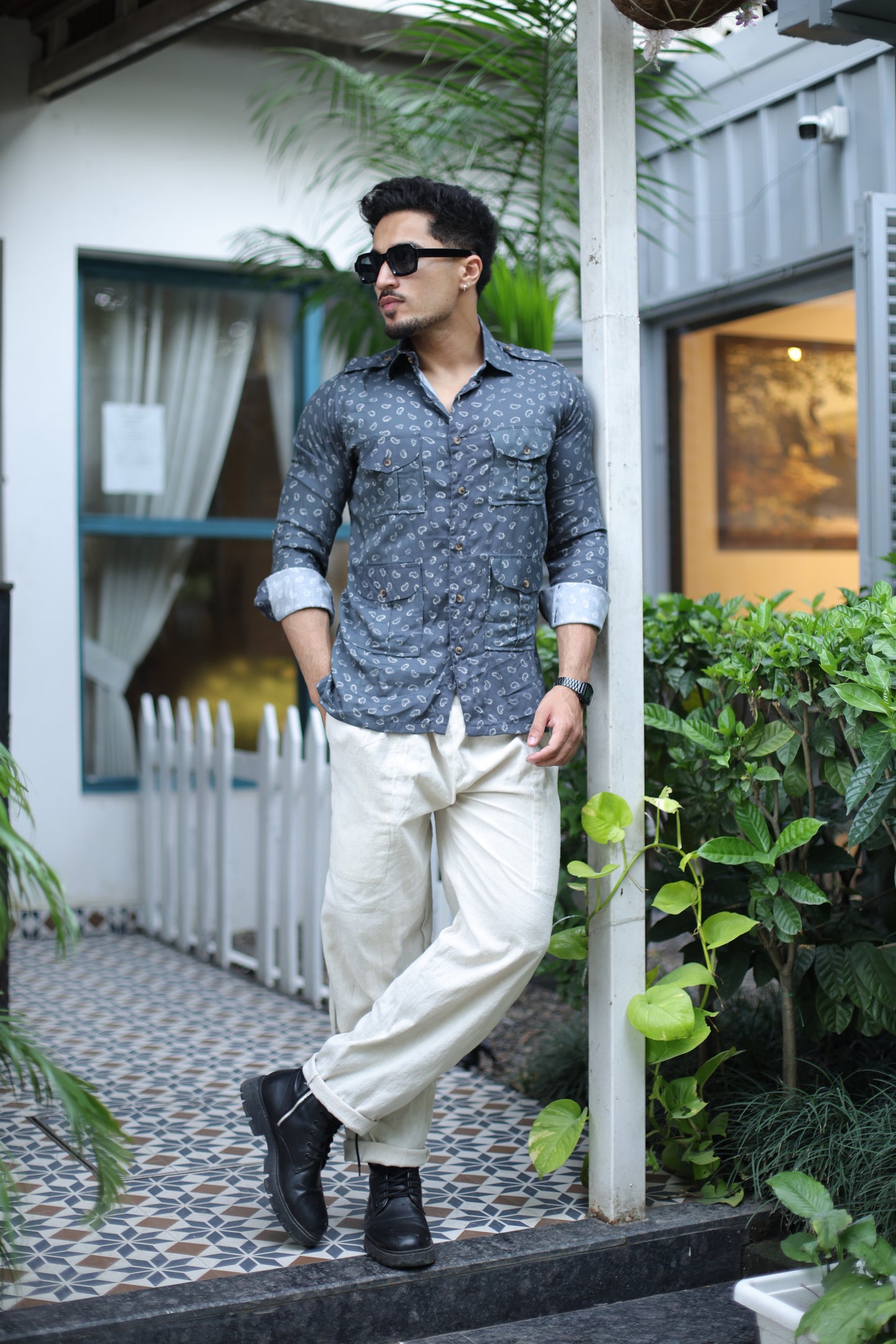 Midnight Ember Gray Hunting Shirt