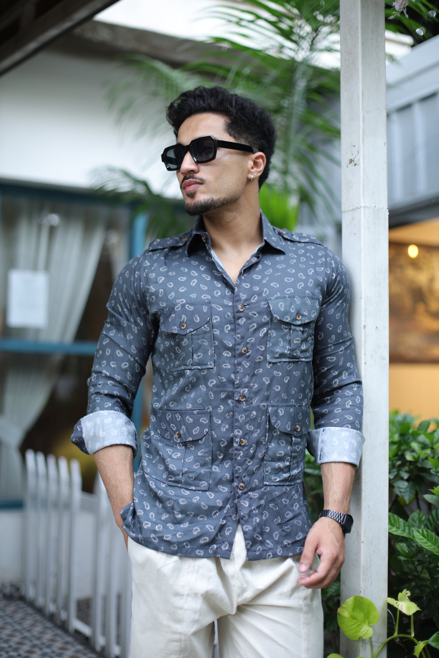 Midnight Ember Gray Hunting Shirt