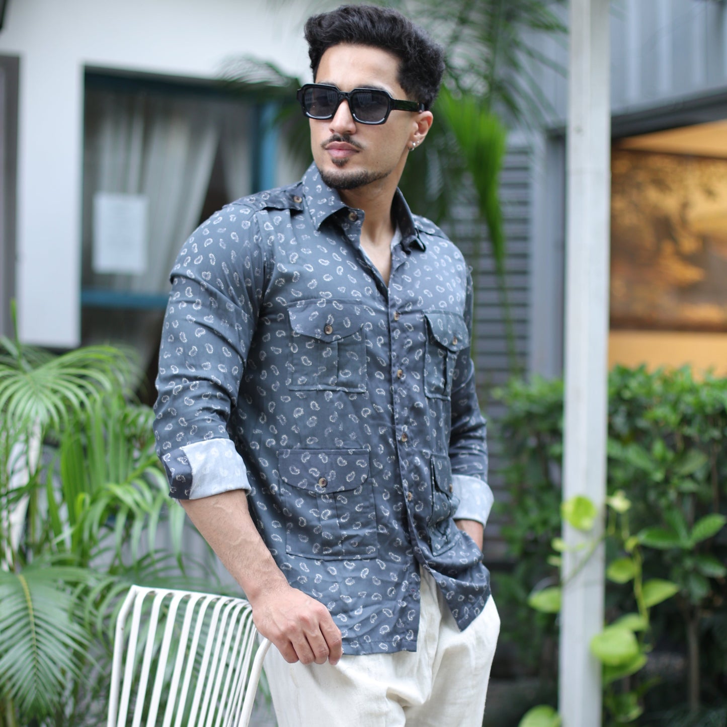 Midnight Ember Gray Hunting Shirt