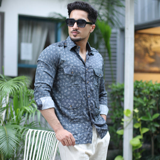 Midnight Ember Gray Hunting Shirt
