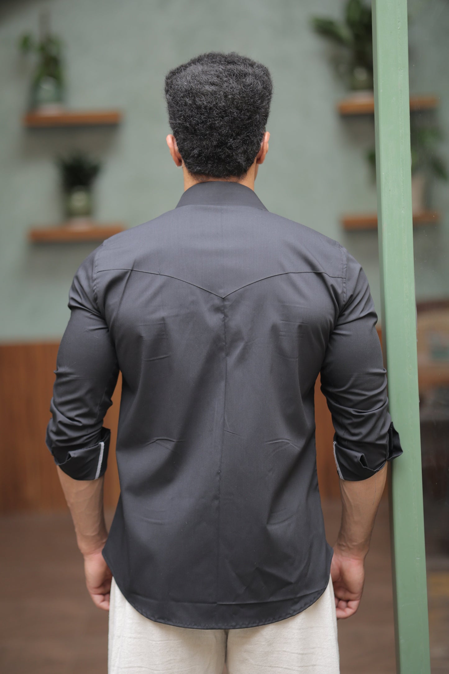 Rajanyas Black Classic Double Pocket Shirt