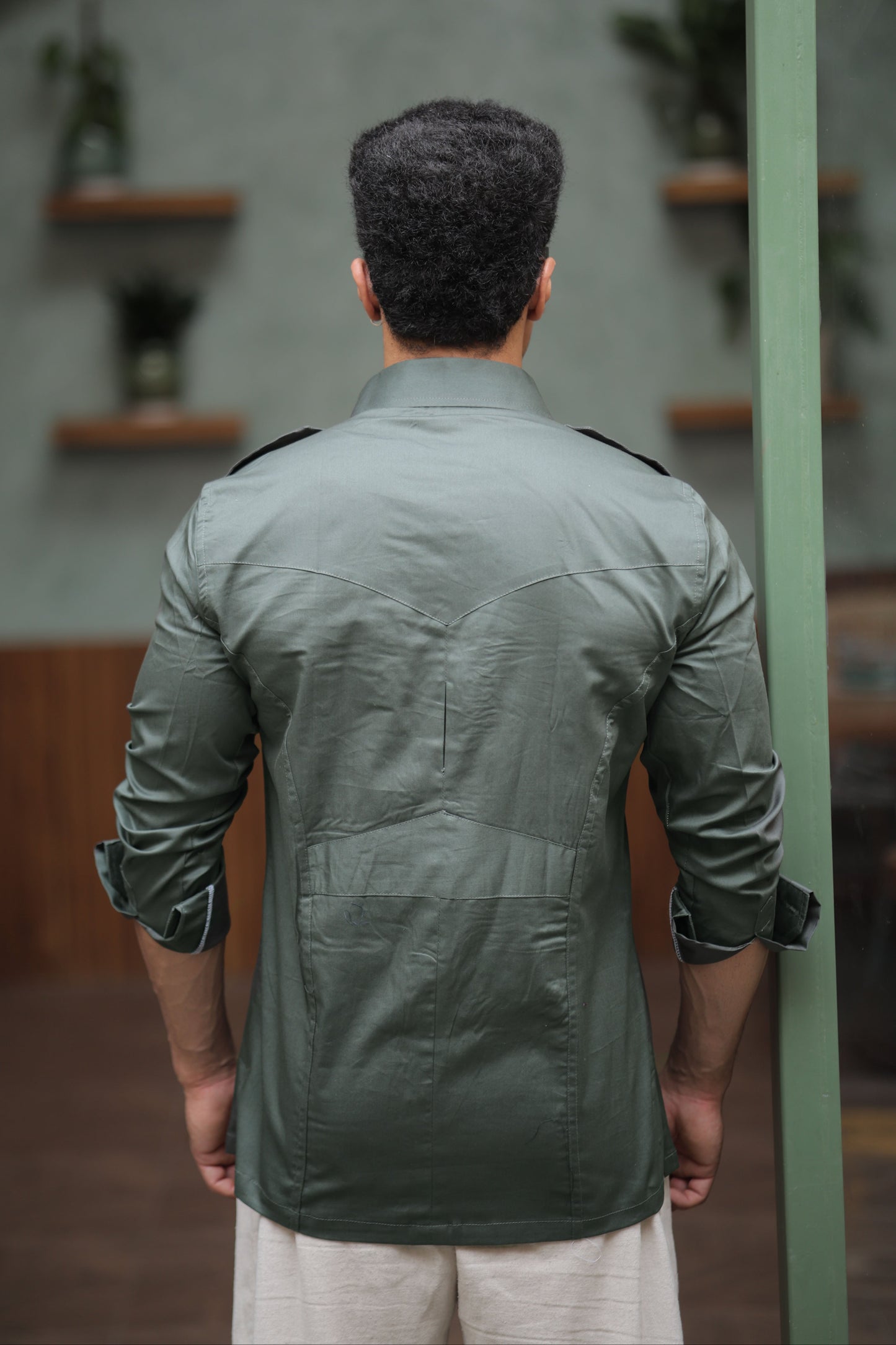 Rajanyas Four-Pocket Hunting Shirt – Pine Green