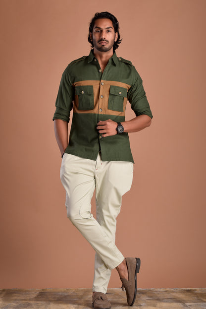 Forest Green Hunt in Style Shirt