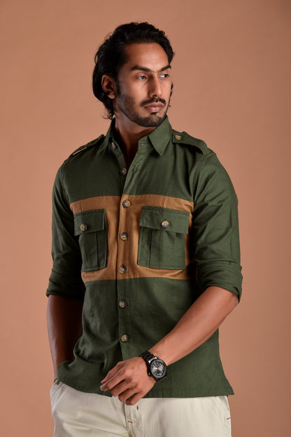 Forest Green Hunt in Style Shirt