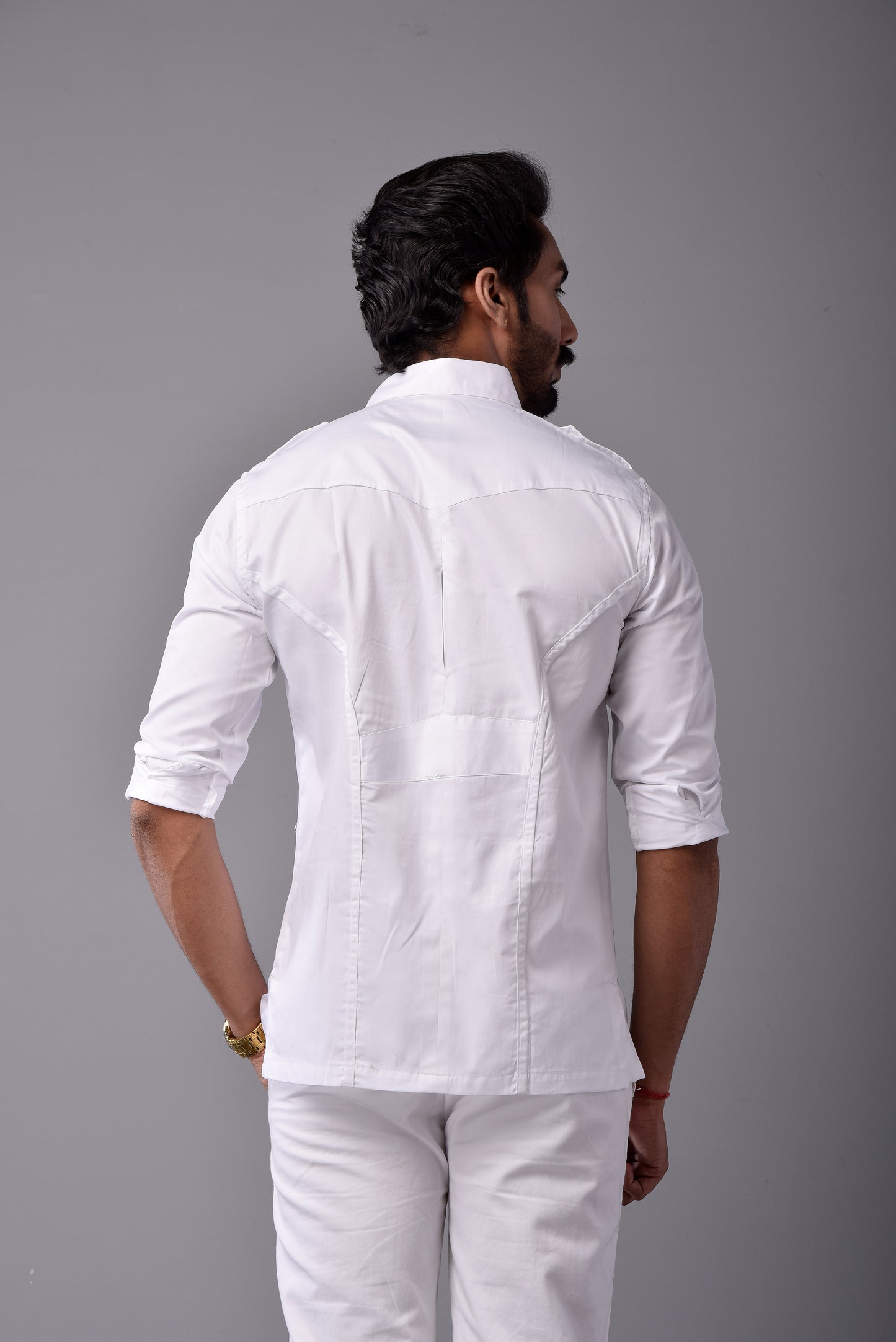 Comfy White Hunting Style Shirt