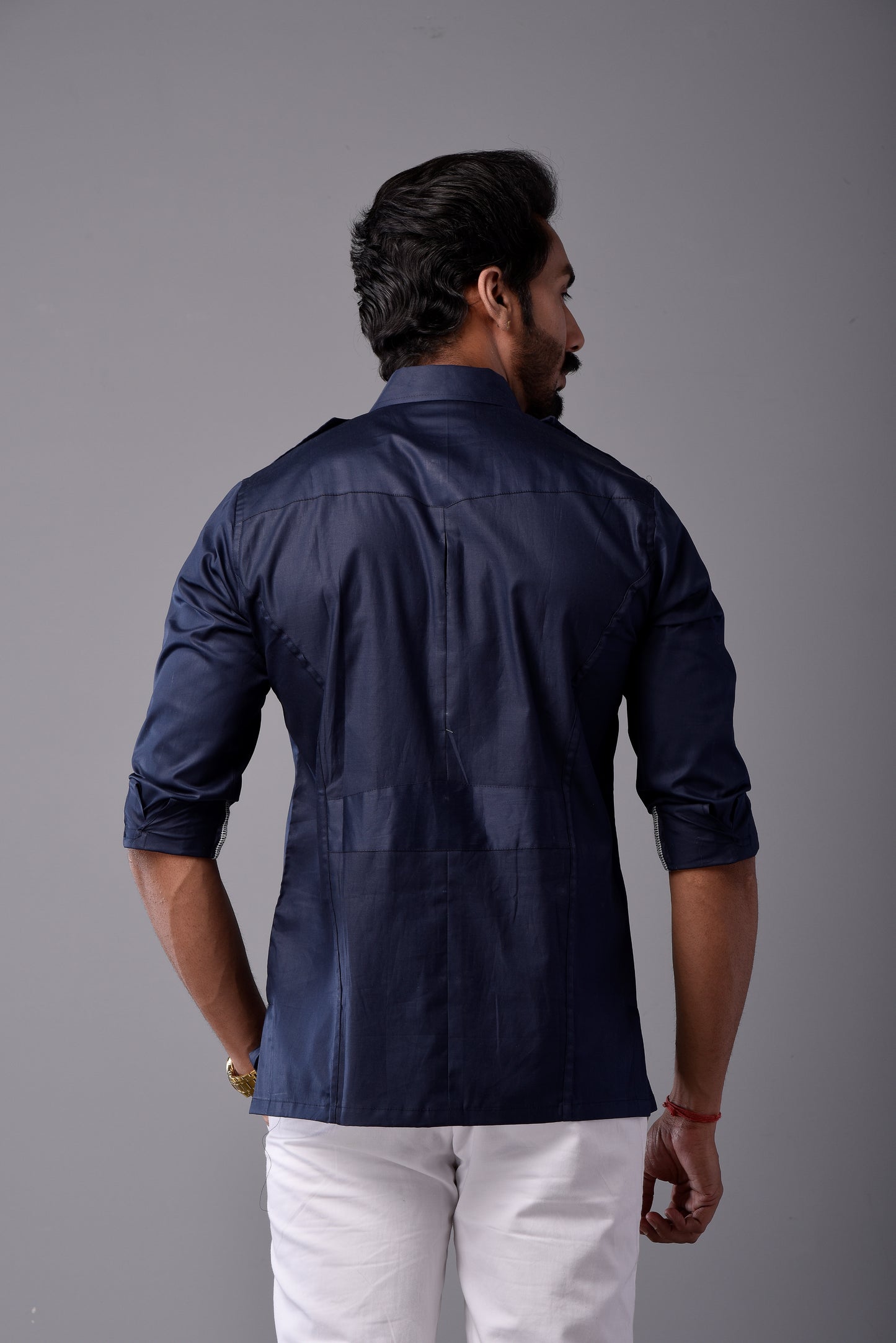 Comfy Navy Blue Hunting Style Shirt