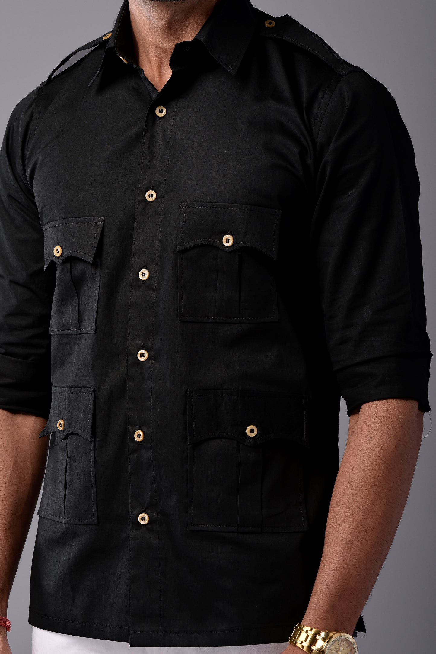 Comfy Black Hunting Style Shirt