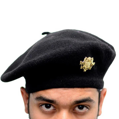 Rajanyas Black Woolen Beret