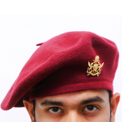 Rajanyas Maroon Woollen Beret