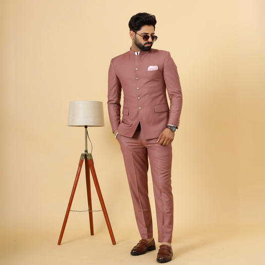 Traditional Rosewood Jodhpuri Suit | Perfect for Wedding and Casual wear|