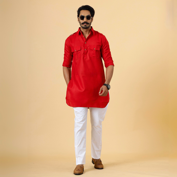 Red Colour RFSK 009 Kurta Pajama