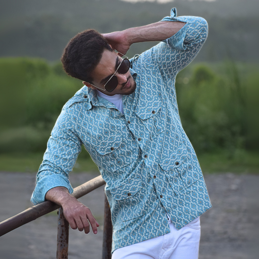 The Azure Ikat Scout Shirt