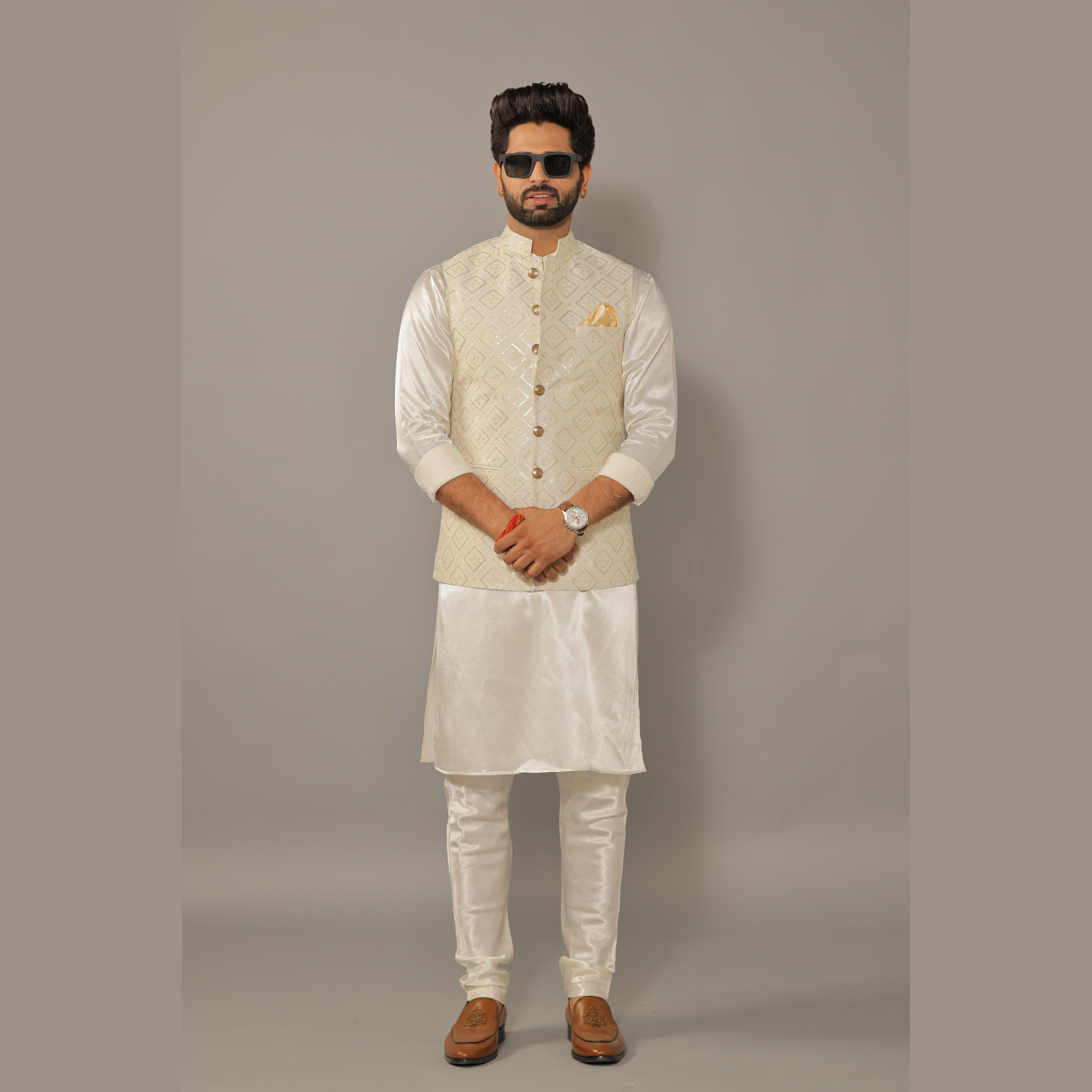 Buy online Purple Solid Kurta Pyjama Set With Printed Nehru Jacket from  Clothing for Men by Hangup for ₹1599 at 81% off | 2024 Limeroad.com