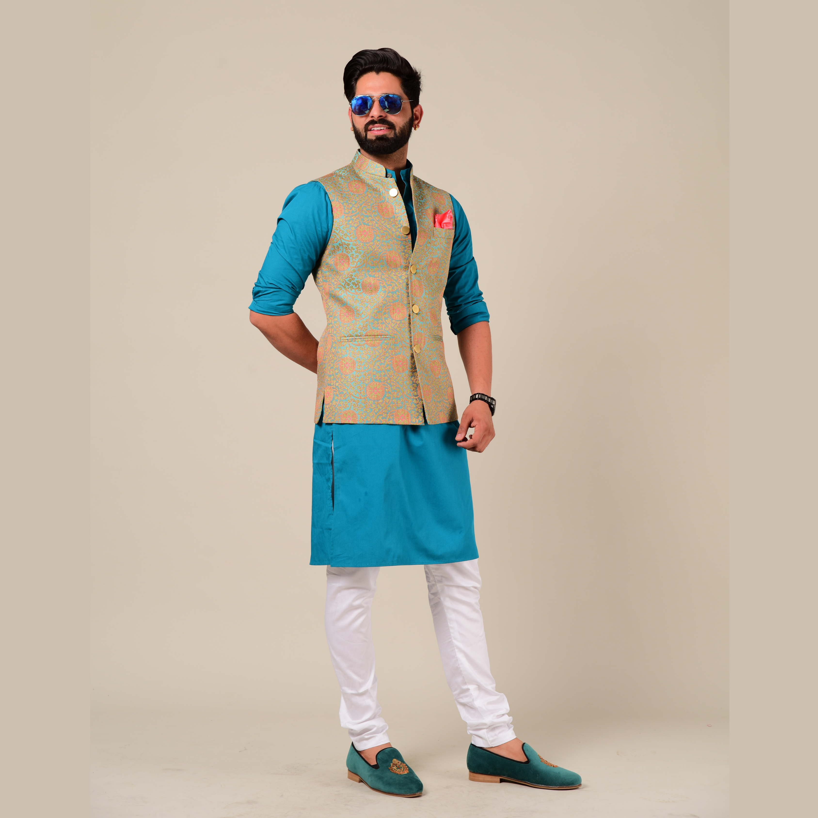 Buy Navy Color Jacquard Suiting Fabric Jodhpuri for Mens, Nehru Jacket, Modi  Jacket, Designer Jodhpuri Jacket Online in India - Etsy