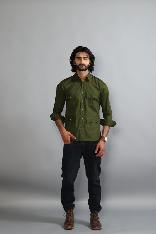 Battle Green Kurta