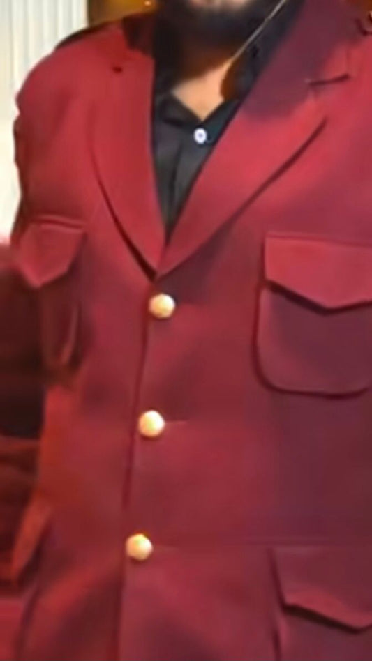 Maroon tweed half jacket- customized