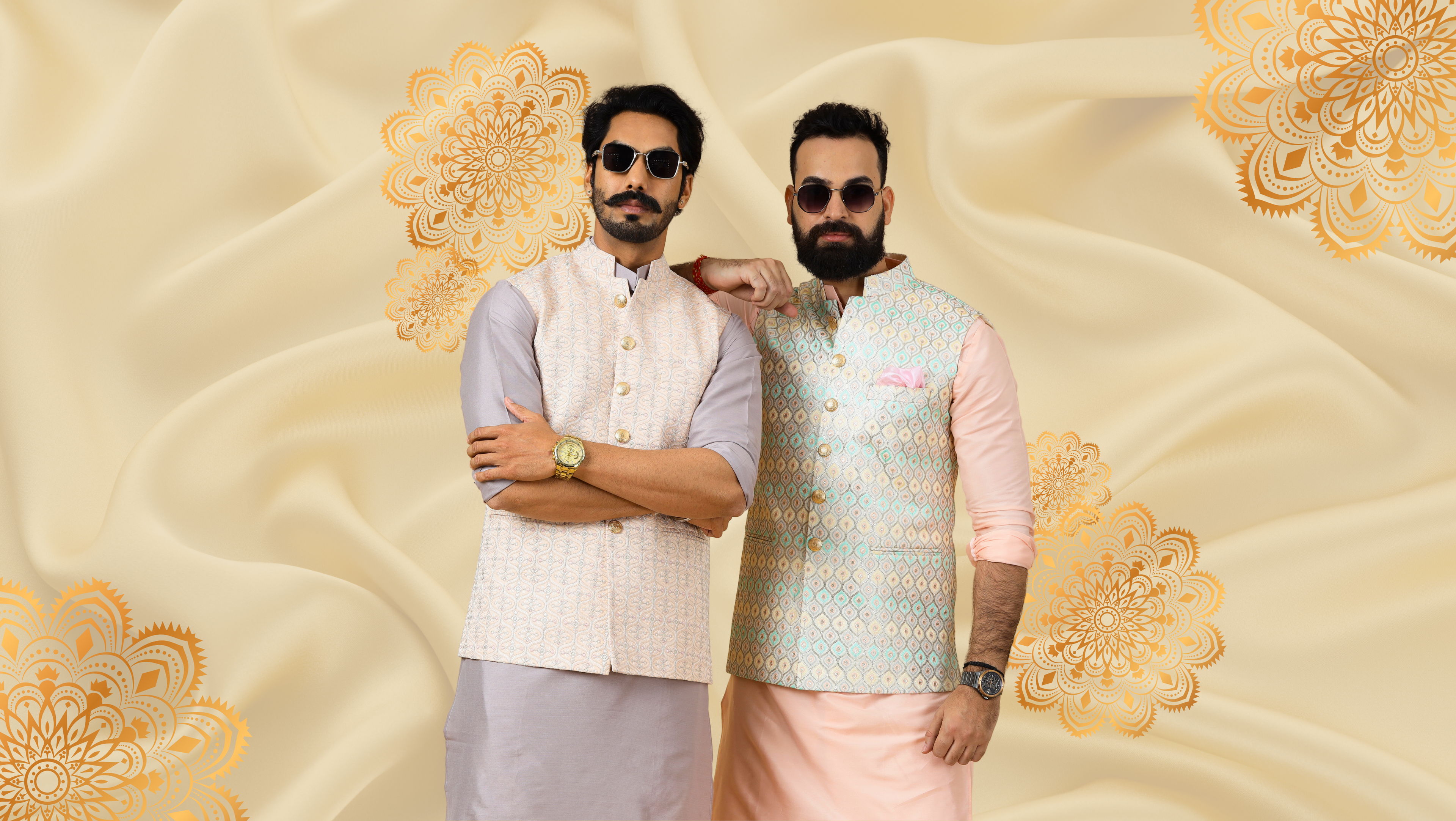 men's kurta jacket sets