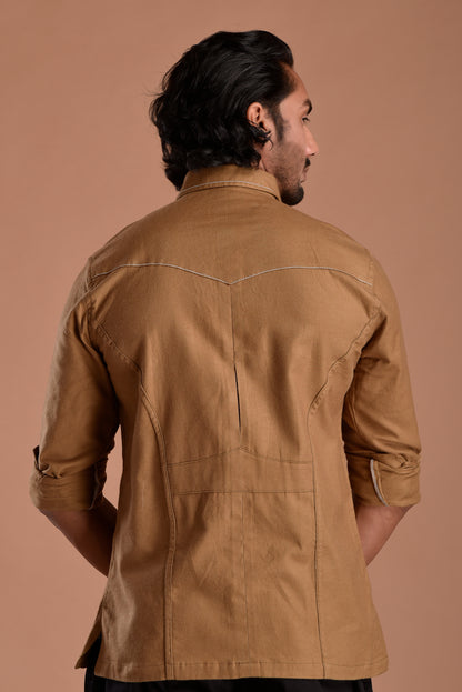 Urban Camel Brown Hunting Style Shirt