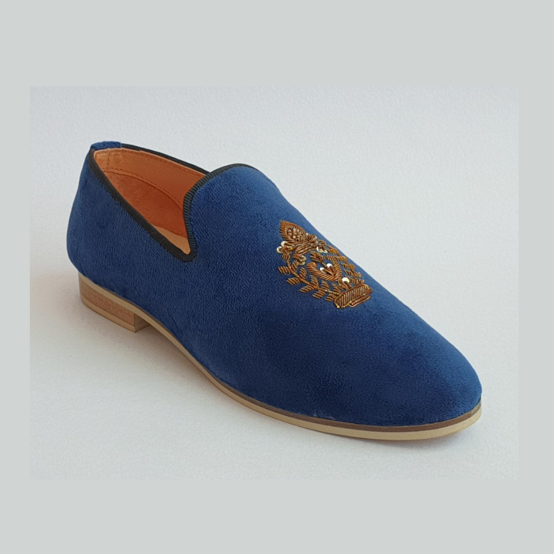 Royal Handcrafted Blue Men's Mojari