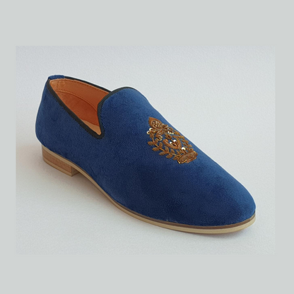 Royal Handcrafted Blue Men's Mojari – Rajanyas