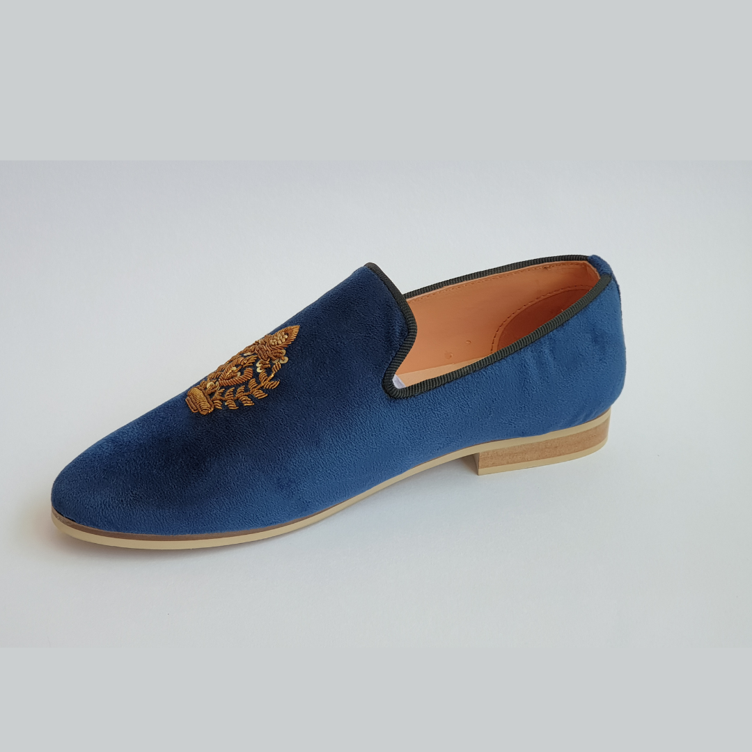 Royal Handcrafted Blue Men's Mojari