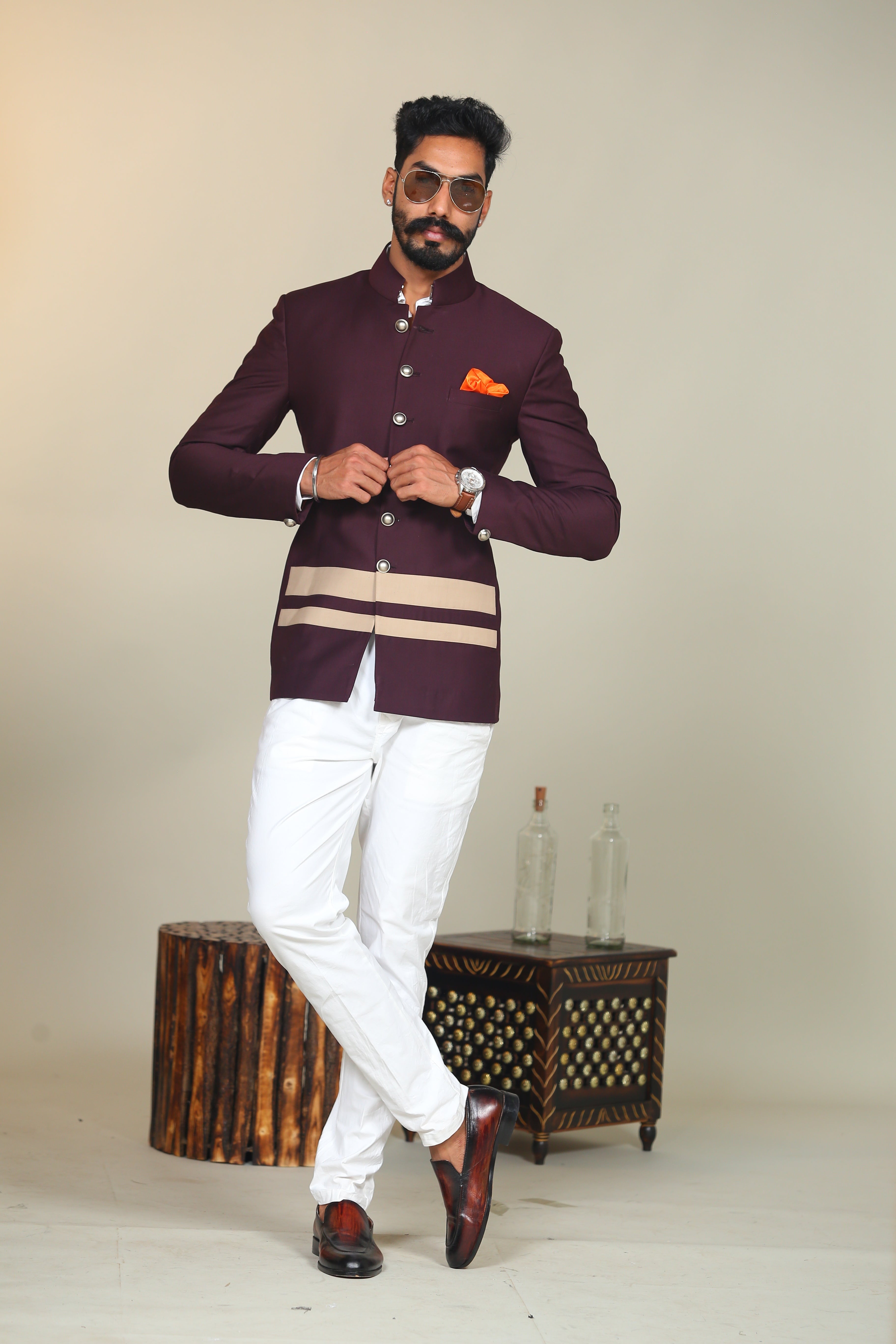 Ethnic bandhgala sale blazer