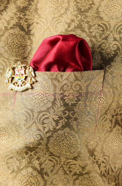 Handmade Royal Gold Kurta Pajama Nehru Modi Jacket Set