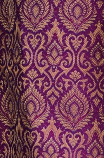 Jam Purple Designer Kimkhab Royal Rajputana Style Achkan