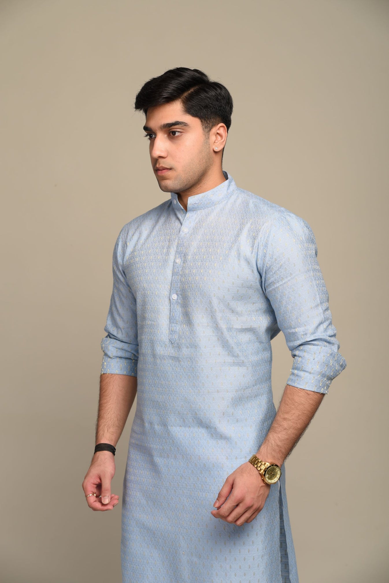 Exclusive Embroidered Design Light Sky Kurta Pajama Rajanyas