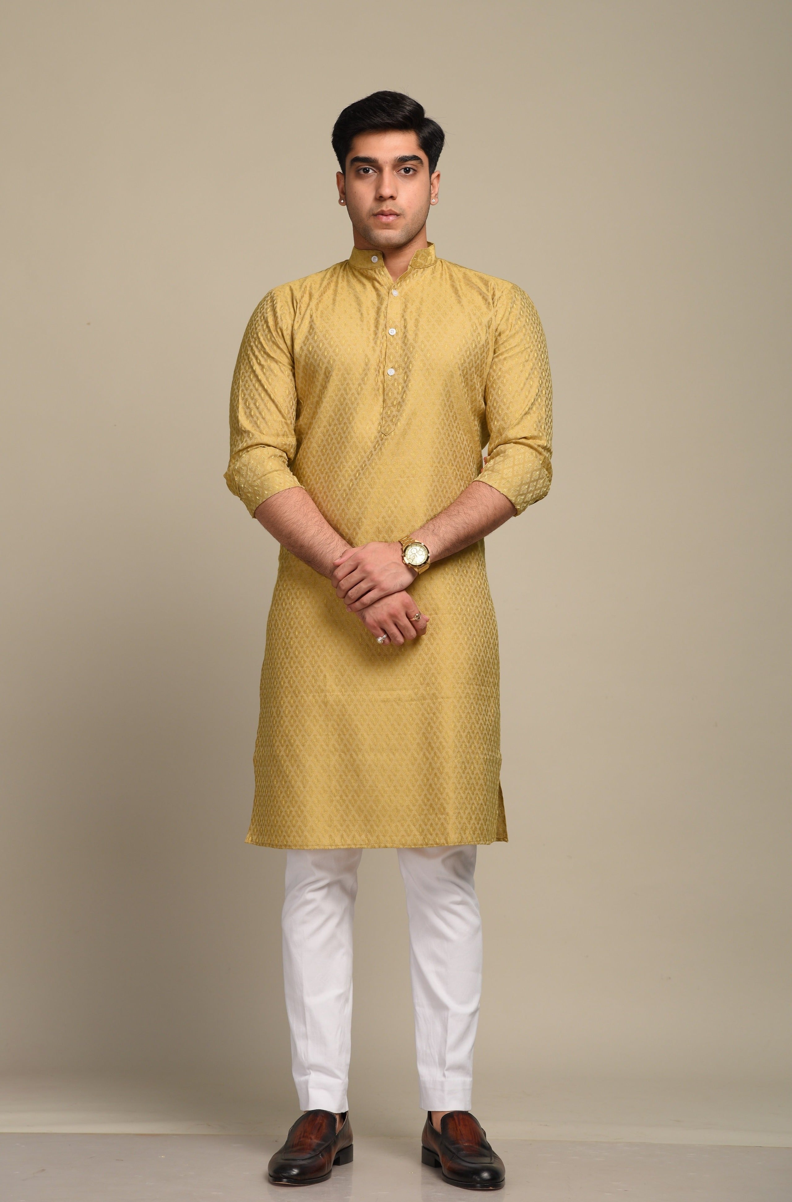 Light golden best sale kurta pajama