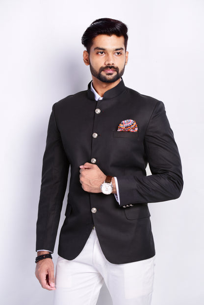 Classic Black Jodhpuri Bandhgala With Trouser