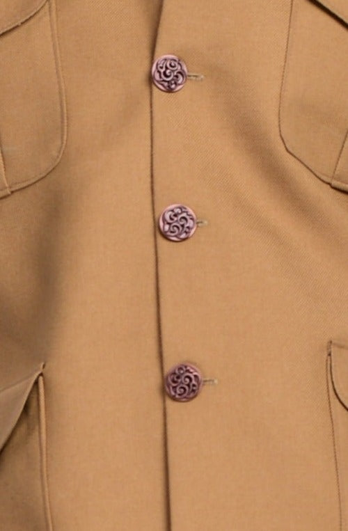 Khakhi Brown Colour Semi Hunting Jacket