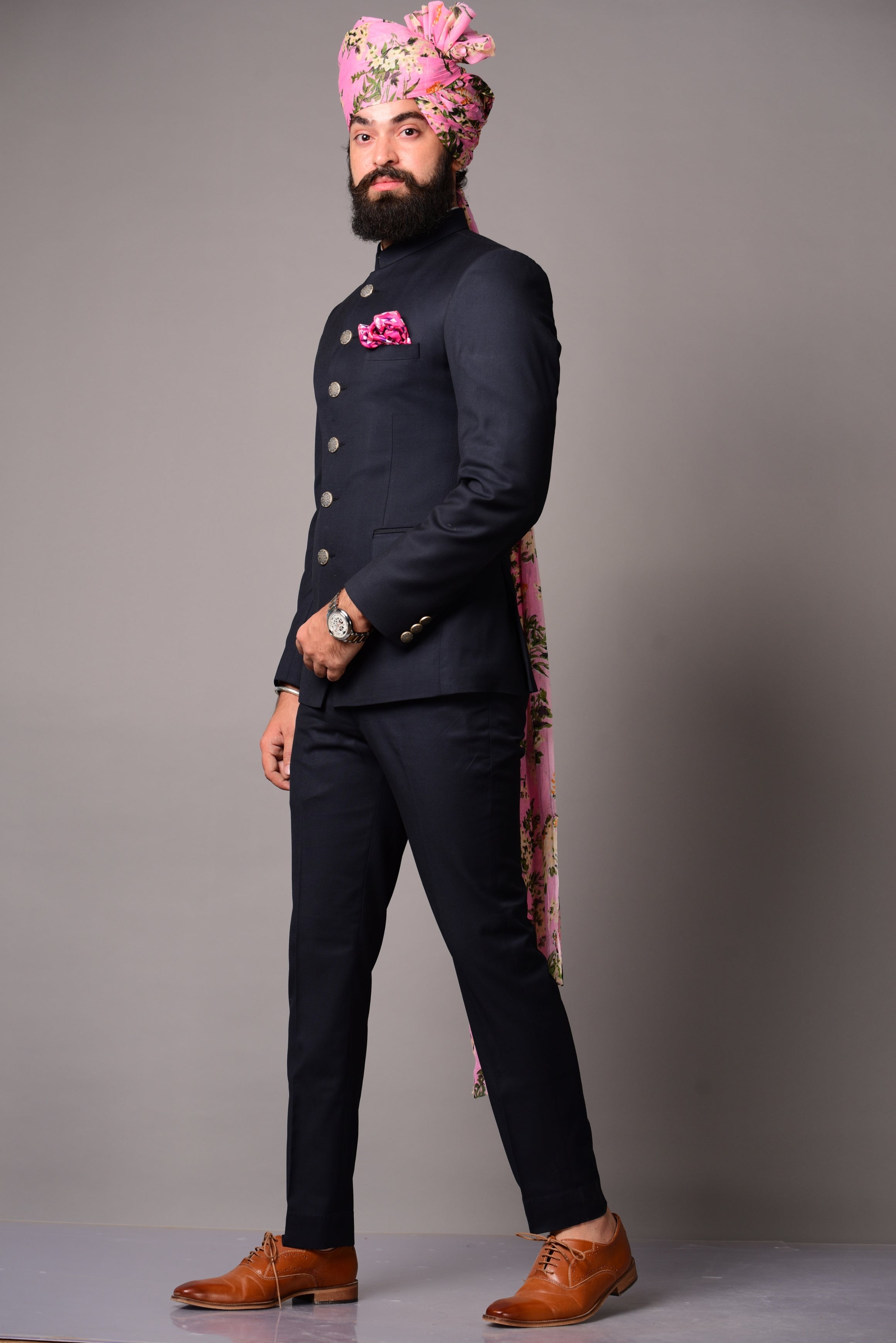 Dark blue hotsell jodhpuri suit