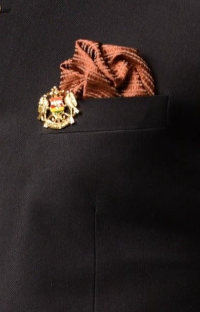 Maharaja Style Black Jodhpuri Bandhgala Blazer With Grey Trouser